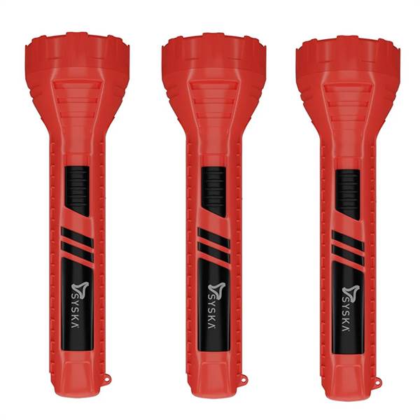 SYSKA T112UL MAXLIT 1W Bright Led Rechargeable Torch (Red) (Pack of 3)